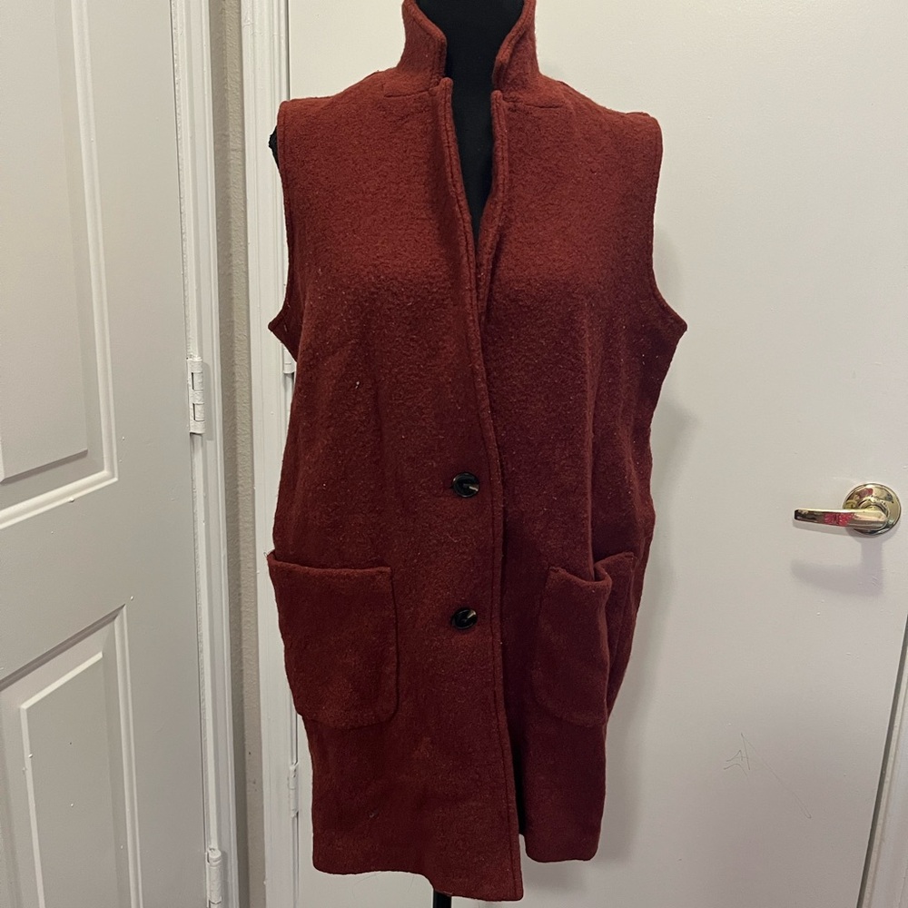Cynthia Rowley Rust Wool Vest